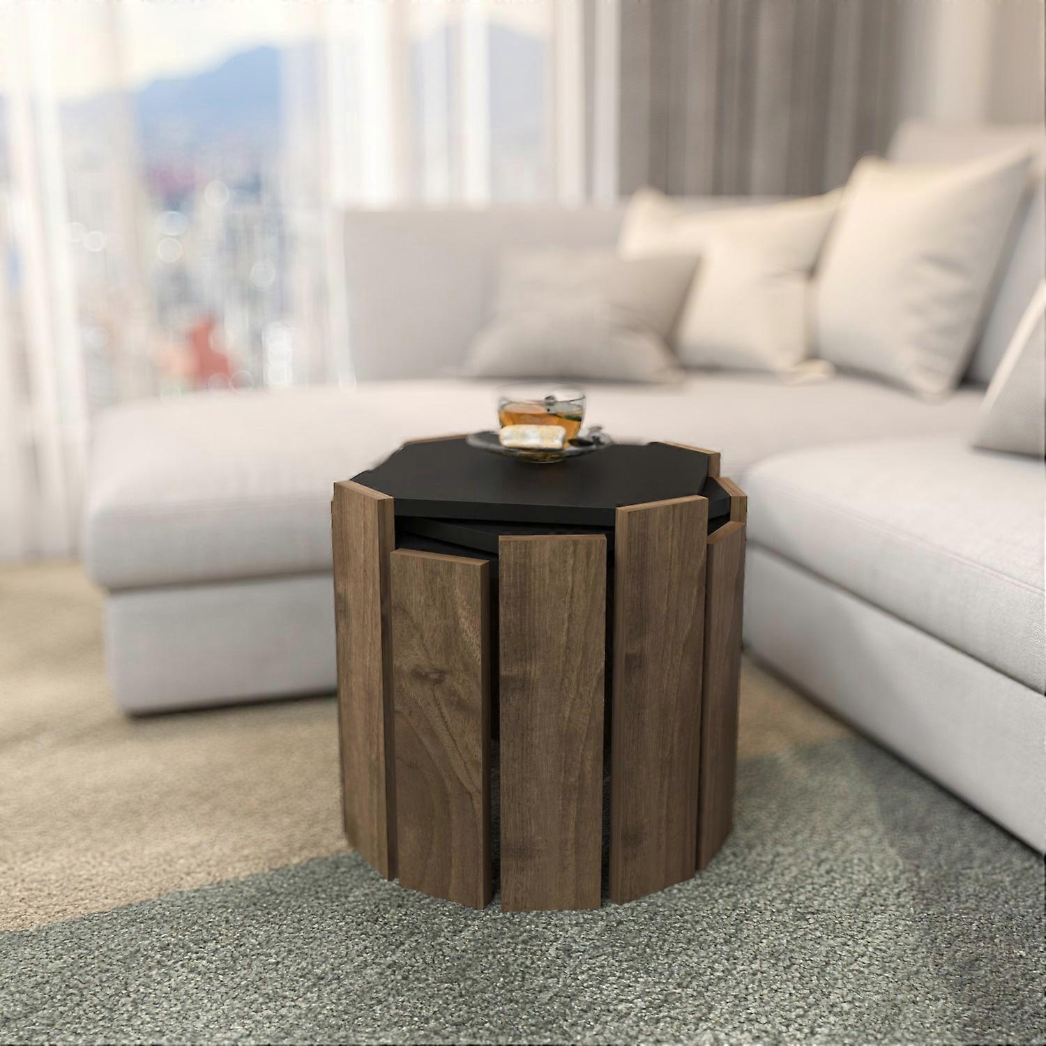 Coffee table Lori - Anthracite, Walnut