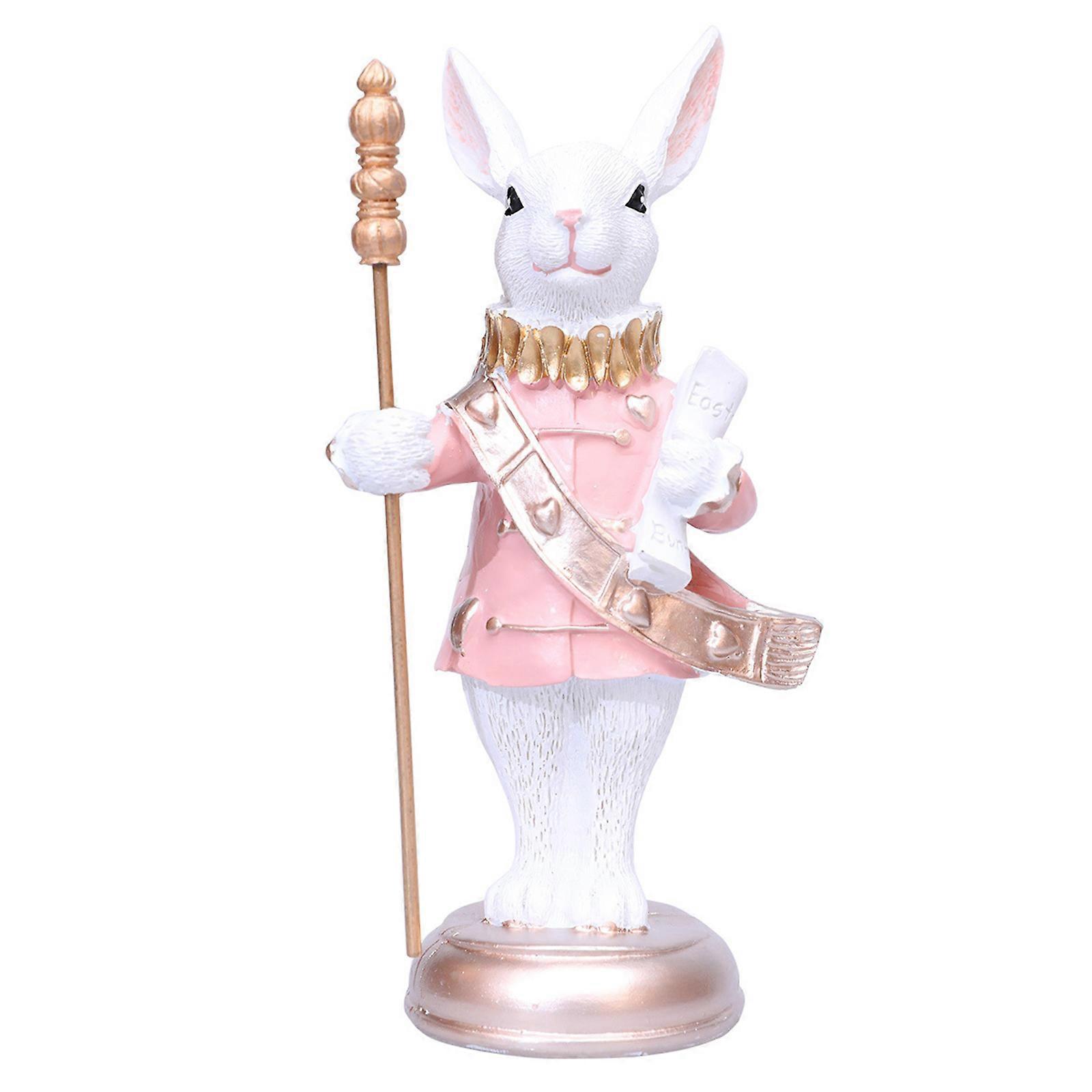 High Quality Resin Easters Rabbit Trumpet Stick Display Ornament For Enhancing Festival Spirit In Various Home Setting