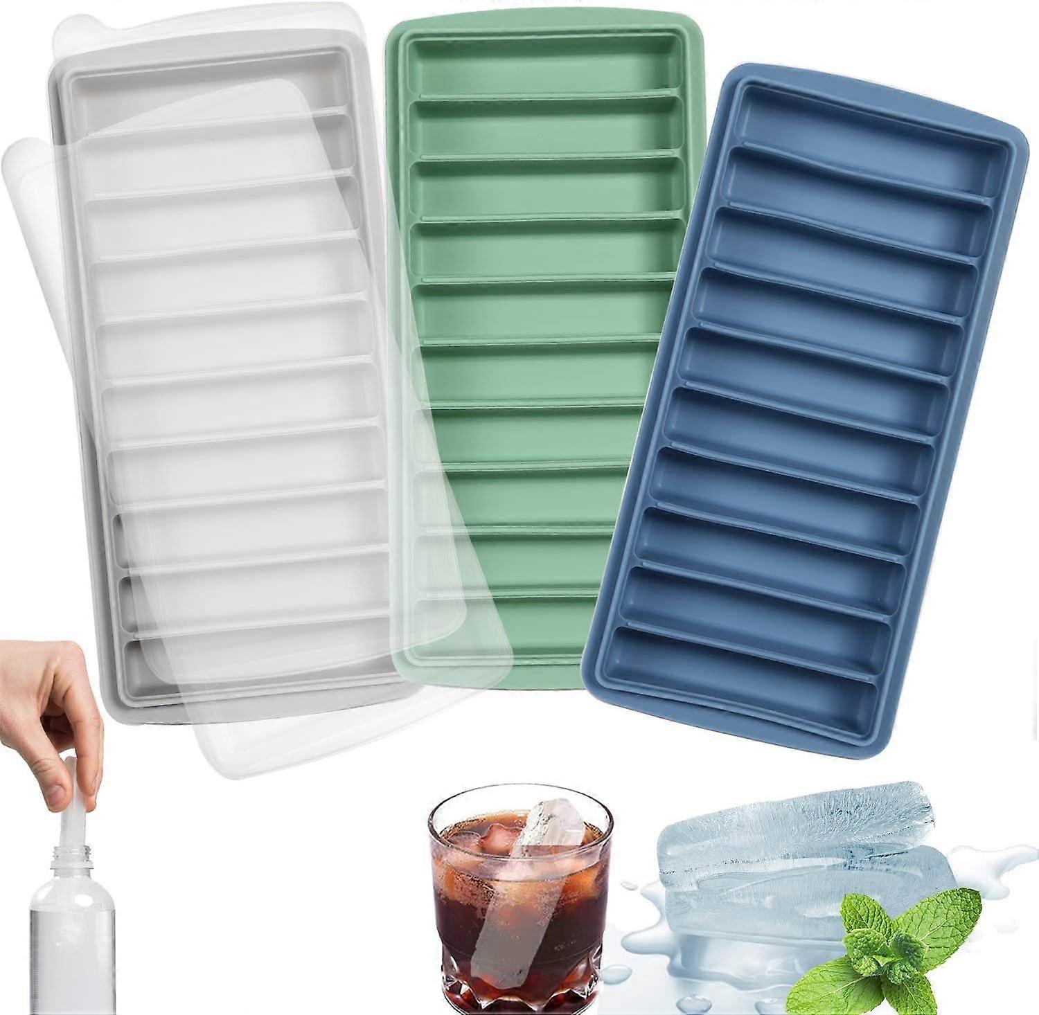 Ice Stick Tray, 3 Pack, Silicone Reusable Ice Maker