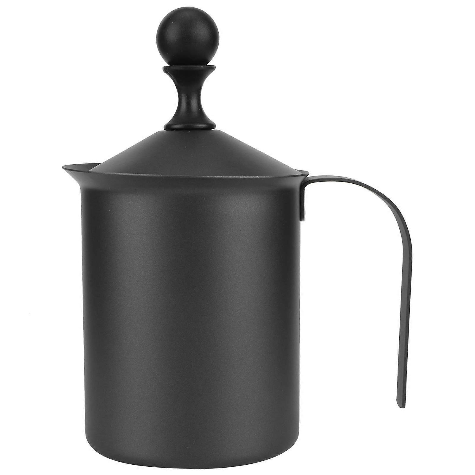 Manual Milk Frother Double Mesh Coffee Foamer Creamer (400cc)