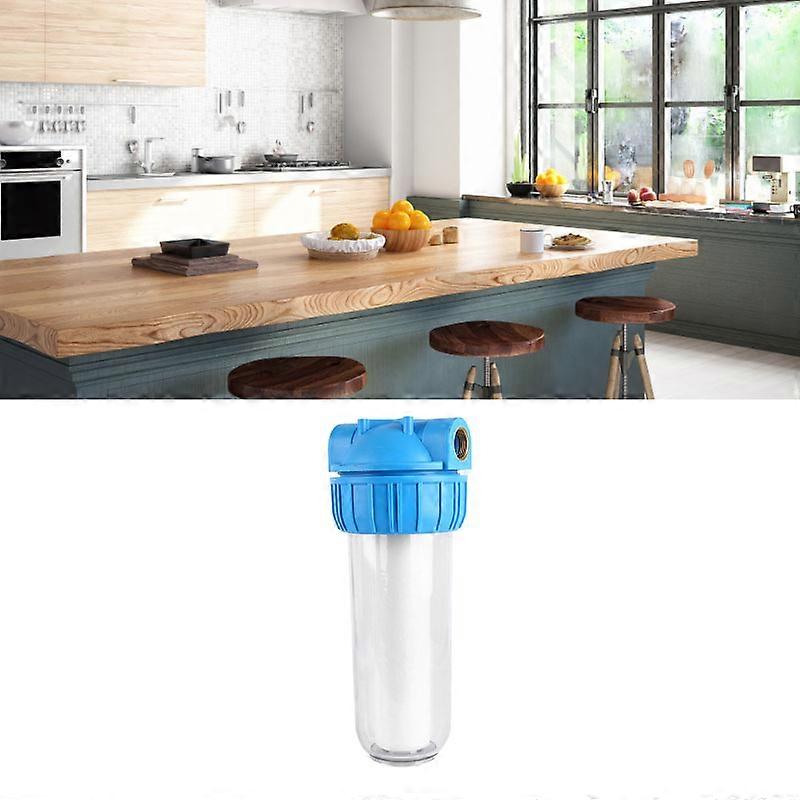 10in Water Filter Housing with Filter 1in Brass Port Transparent for Impurities Removal 