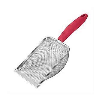 Litter Scoop Durable Litter Cleaner Corner Shovel Stainless Steel Mesh Litter Shovel Easy to Clean Sand Waste B