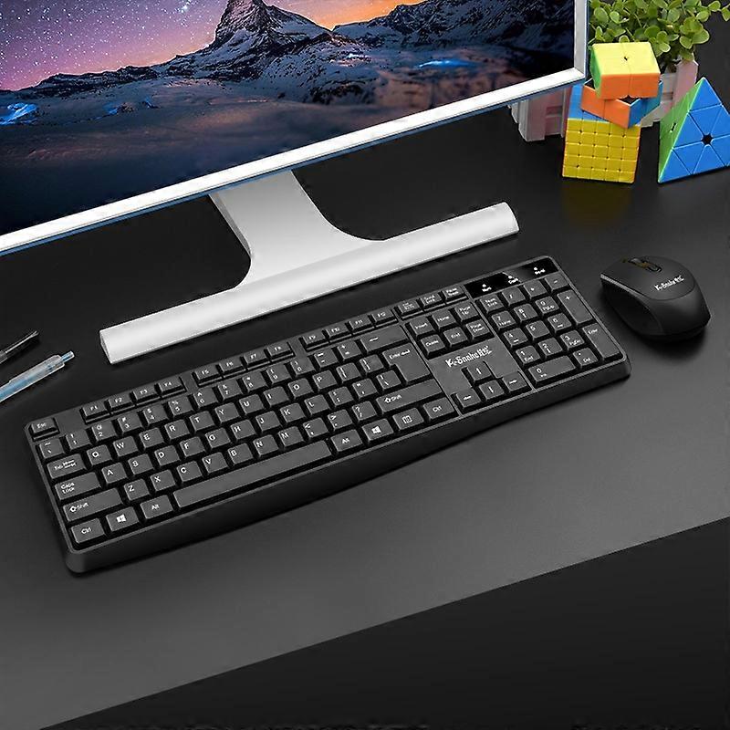 K-Snake WK800 Wireless 2.4G Keyboard Mouse Set Tabletop Computer Notebook Business Office House Use Black