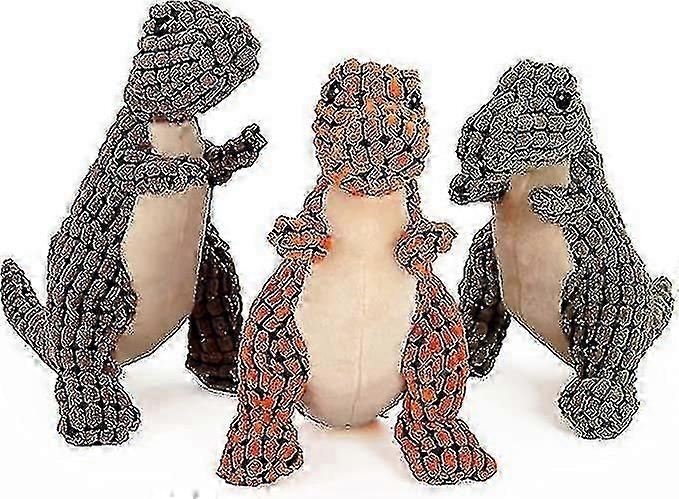 Indestructible Robust Dino, Squeaky Dog Toys For Aggressive Chewers, Unbreakable Stuffed Plush Dog Toy