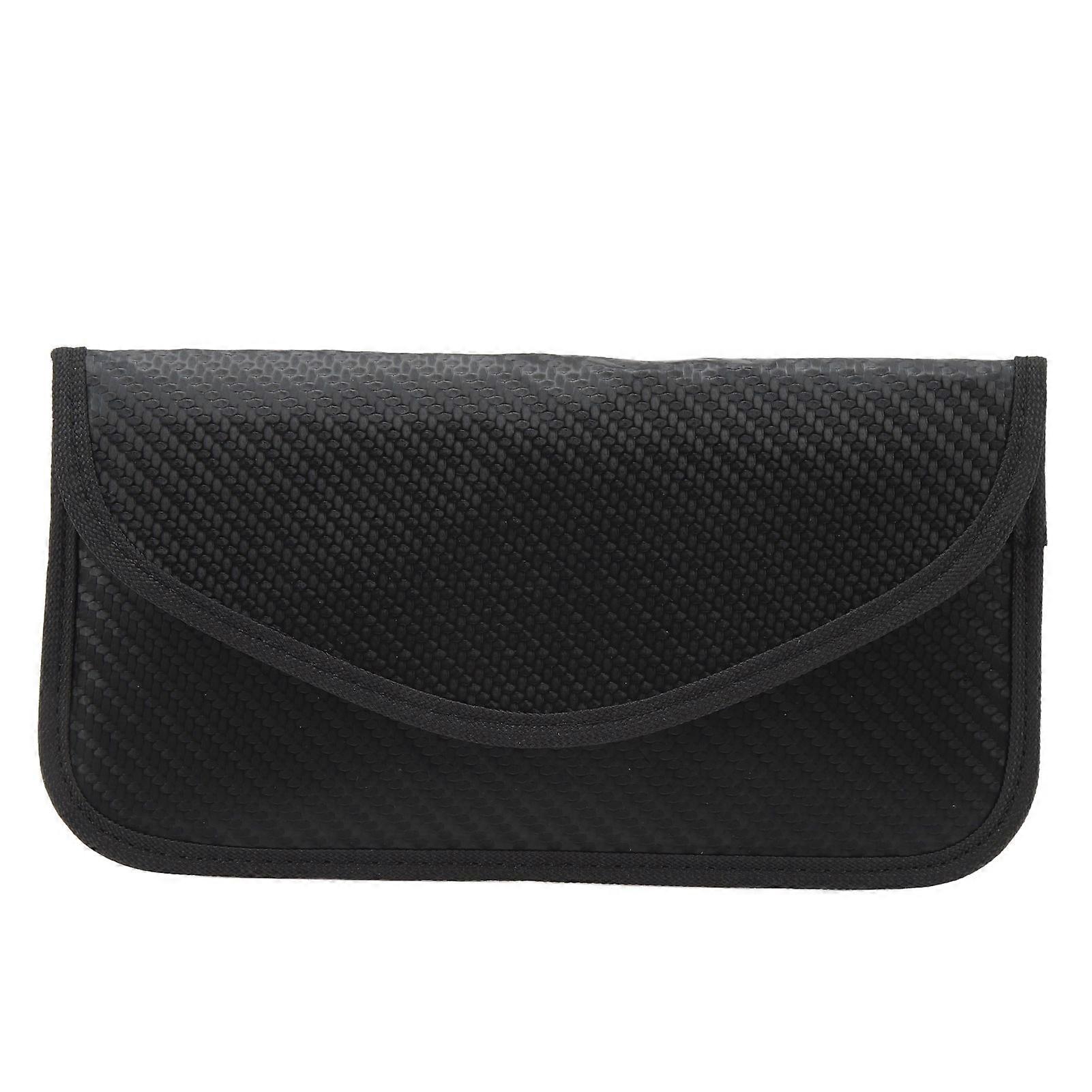 RFID Signal Blocking Bag Anti Radiation Privacy Protection Portable Mini for Cell Phone Key Fob Black Line
