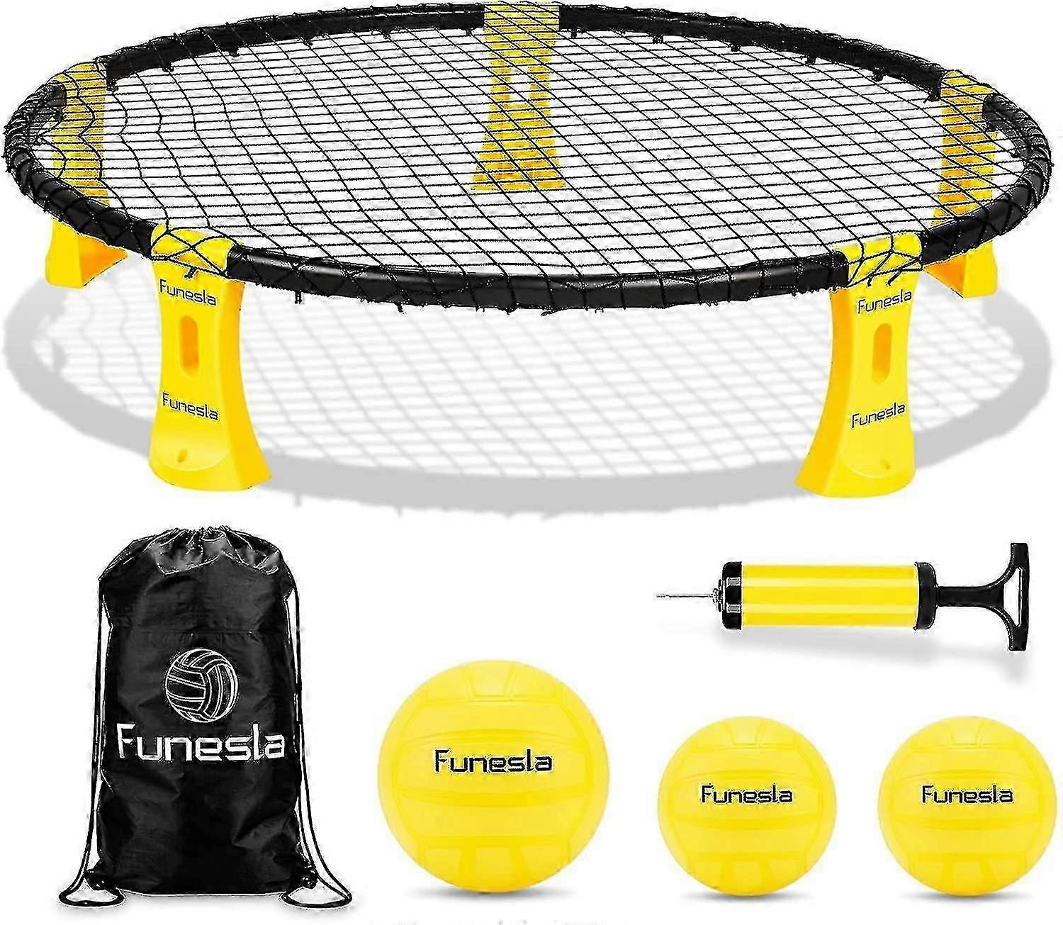 Funesla Game Set Strikeball 3 Kit - D Ball Playing Net Game For The Beach Backyard Park Ndoor well