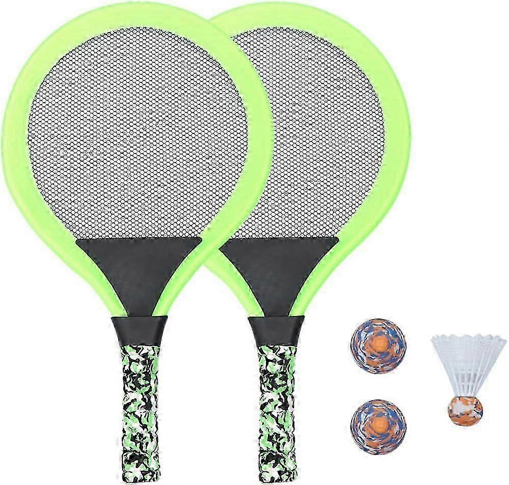 1 Set of Children's Racket Set Tennis Racket Badminton Racket Set with Badminton Tennis Ball Children's Outdoor Toys Red