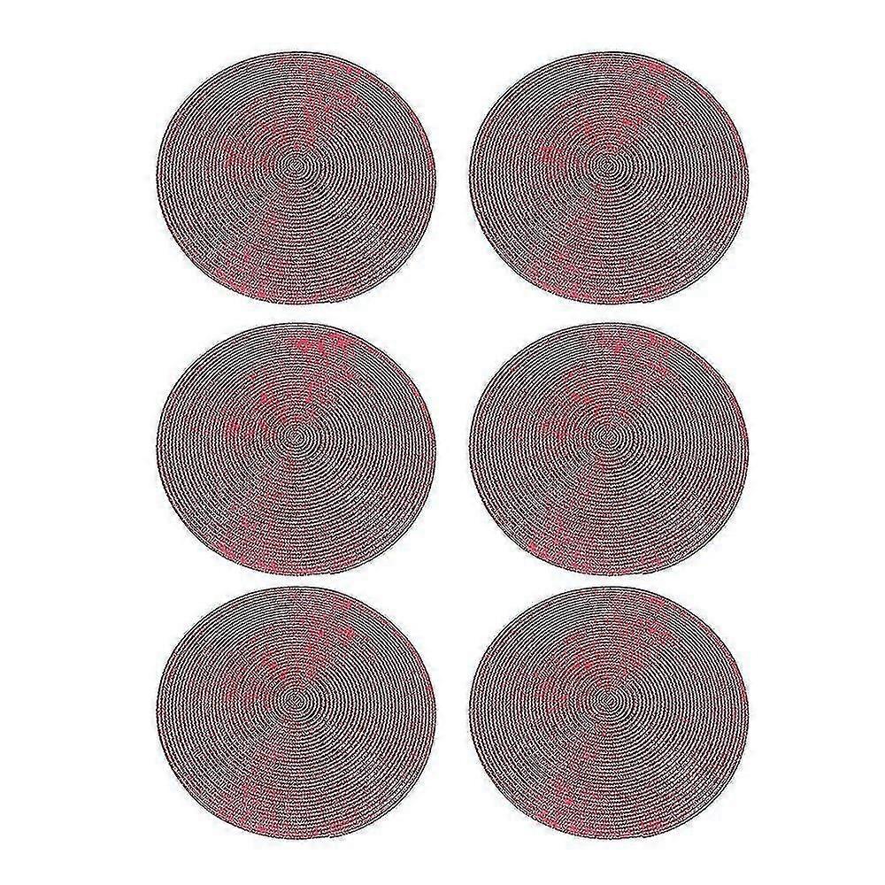 6pcs Pp Environmentally Friendly Placemats, Solid Color Heat Insulation Mats, Decorative Mats