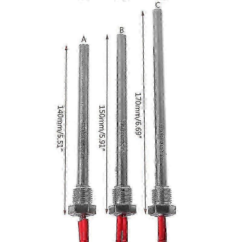 موقد حرق الخشب الساخن بقوة 350 واط و220 فولت، مقاس 10*140/150/170 مم، M16*1.5، 10x140 مم / 10x150 مم / 10x170 مم