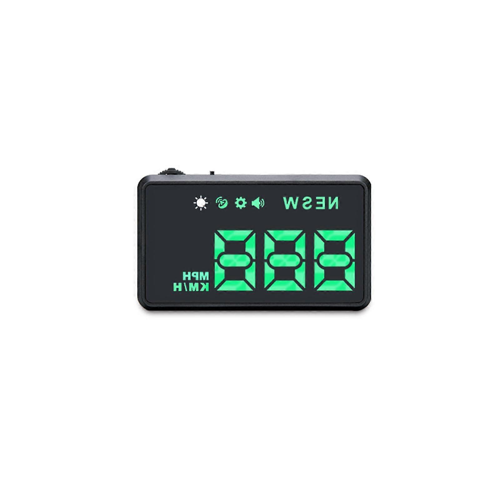 H1 USB GPS Car Hud Head Up Display Speedometer Windshield Projector Speeding Alarm Compass Car Auto Accessories, Green Light