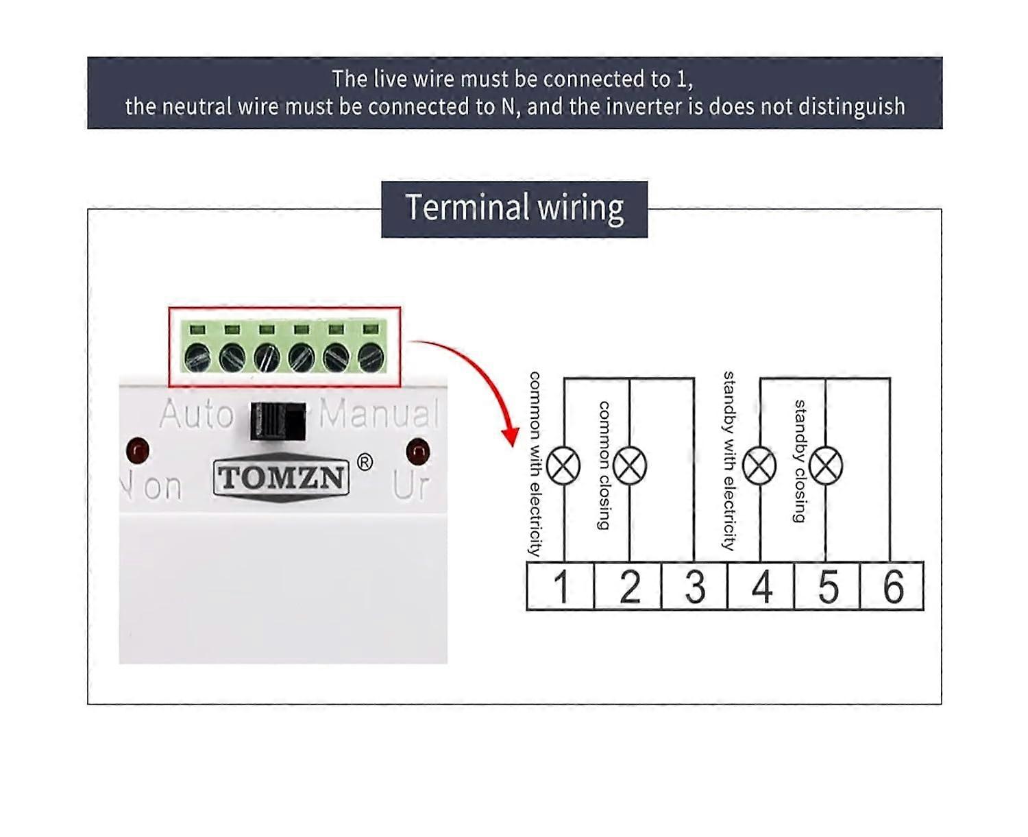2 Input 1 Output 2P 63A 230V 50/60Hz MCB Type Dual Power Automatic ...