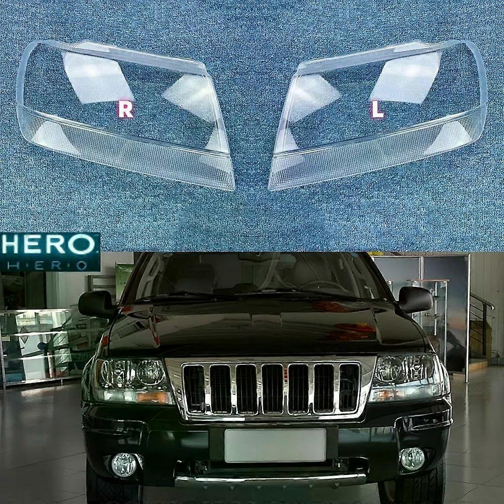 ExquisiteFor Jeep Grand Cherokee 1999 2000 2001 2002 2003 2004 2005 Lampshade Headlamp Cover Lamp Shell Mask Headlight Shade Plexiglass