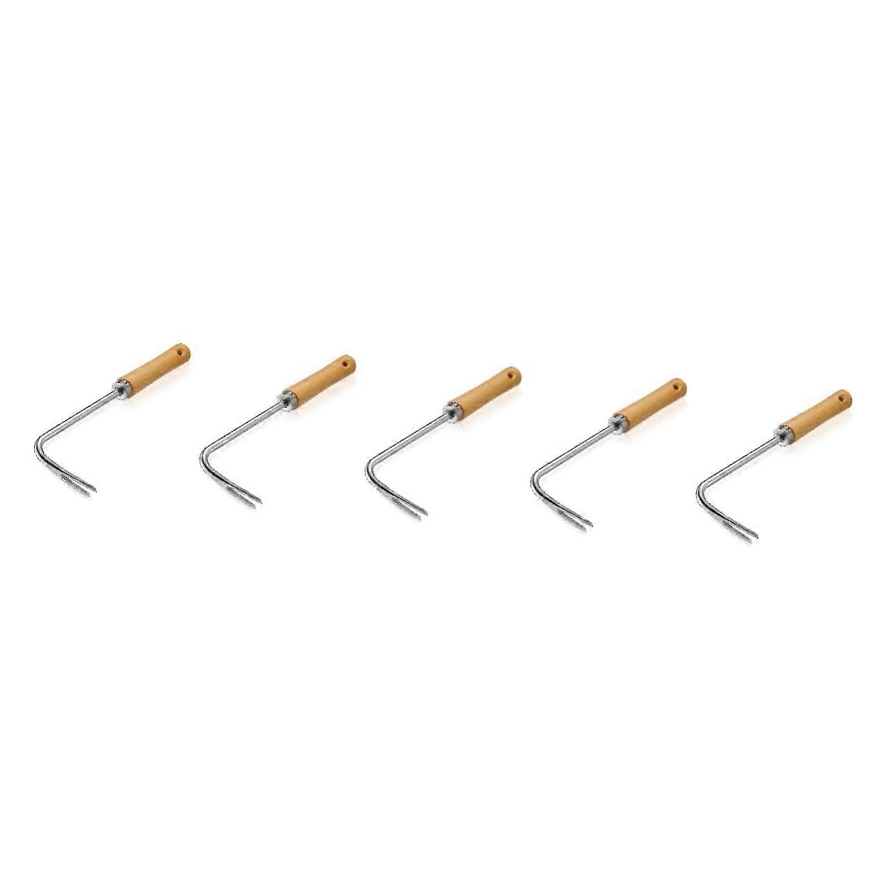 Hand Edger Tool Set - 5pcs Manual Iron Weeder, Soil Loosening & Transplanting Tools, Comfortable Grip Garden Necessity
