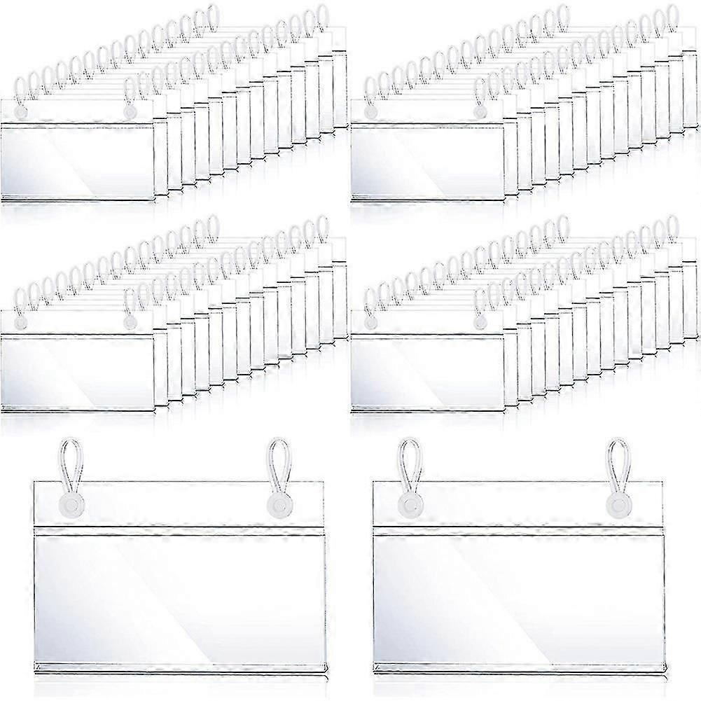 Plastic Label Holders Price Tag Ticket Hanger Clips With Easy Button Design Lock Closure For Basket