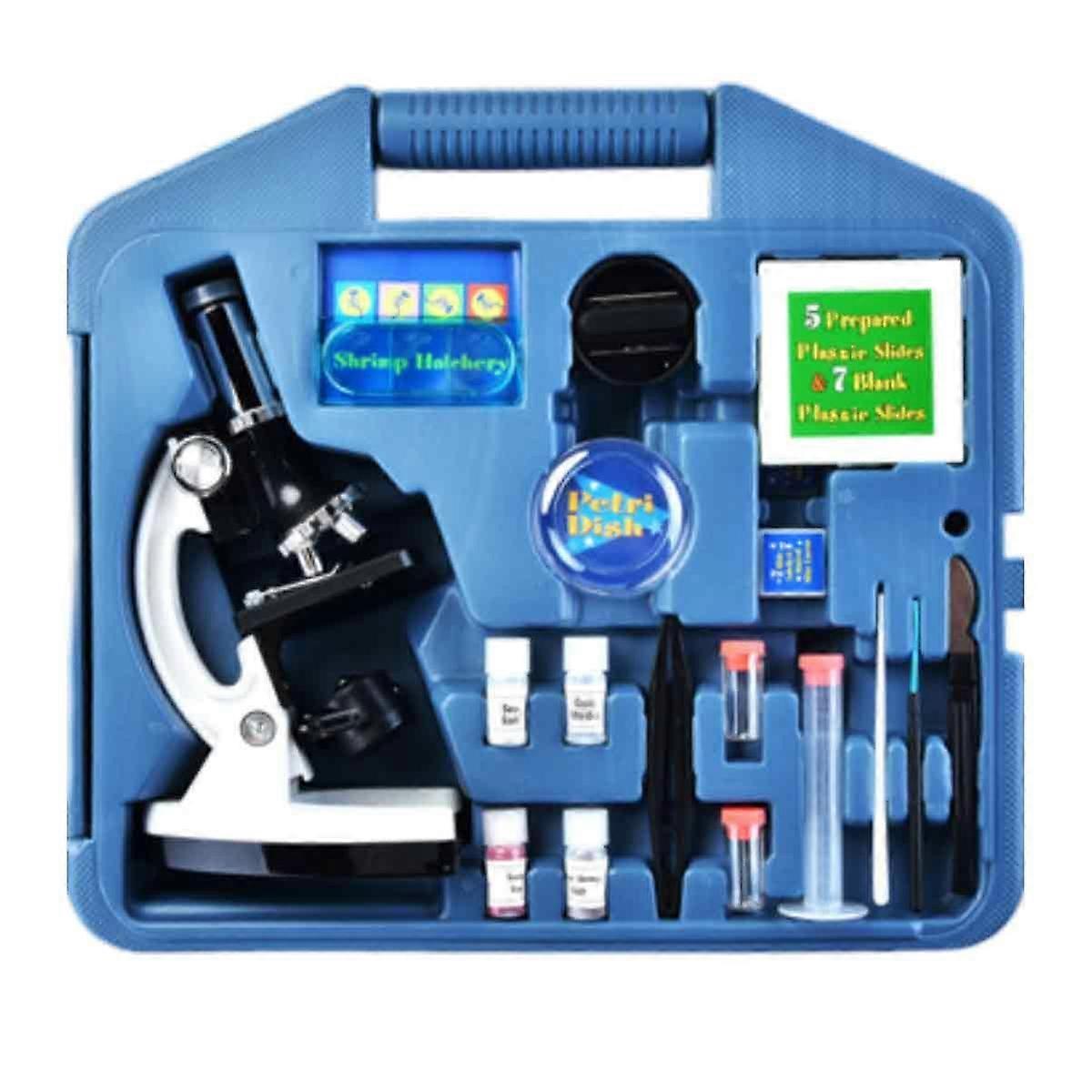 Jonge geitjes Student Kinderen Biologische Microscoop 1200X Vergroting met Toebehorenset