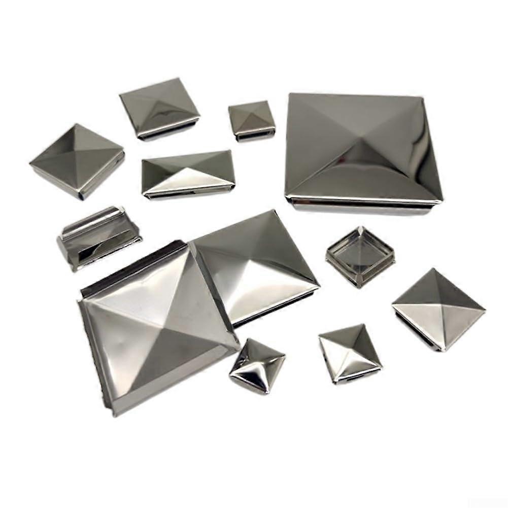 Stainless Steel Pyramid Design for 16 mm Square Posts - Durable and Sturdy One Piece Construction