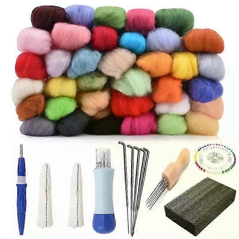6/10/17 ColorsRandom Color Wool Felt Handmade Felt Needle DIY Finger Cots Hand Craft Foam Wool Felt Kit