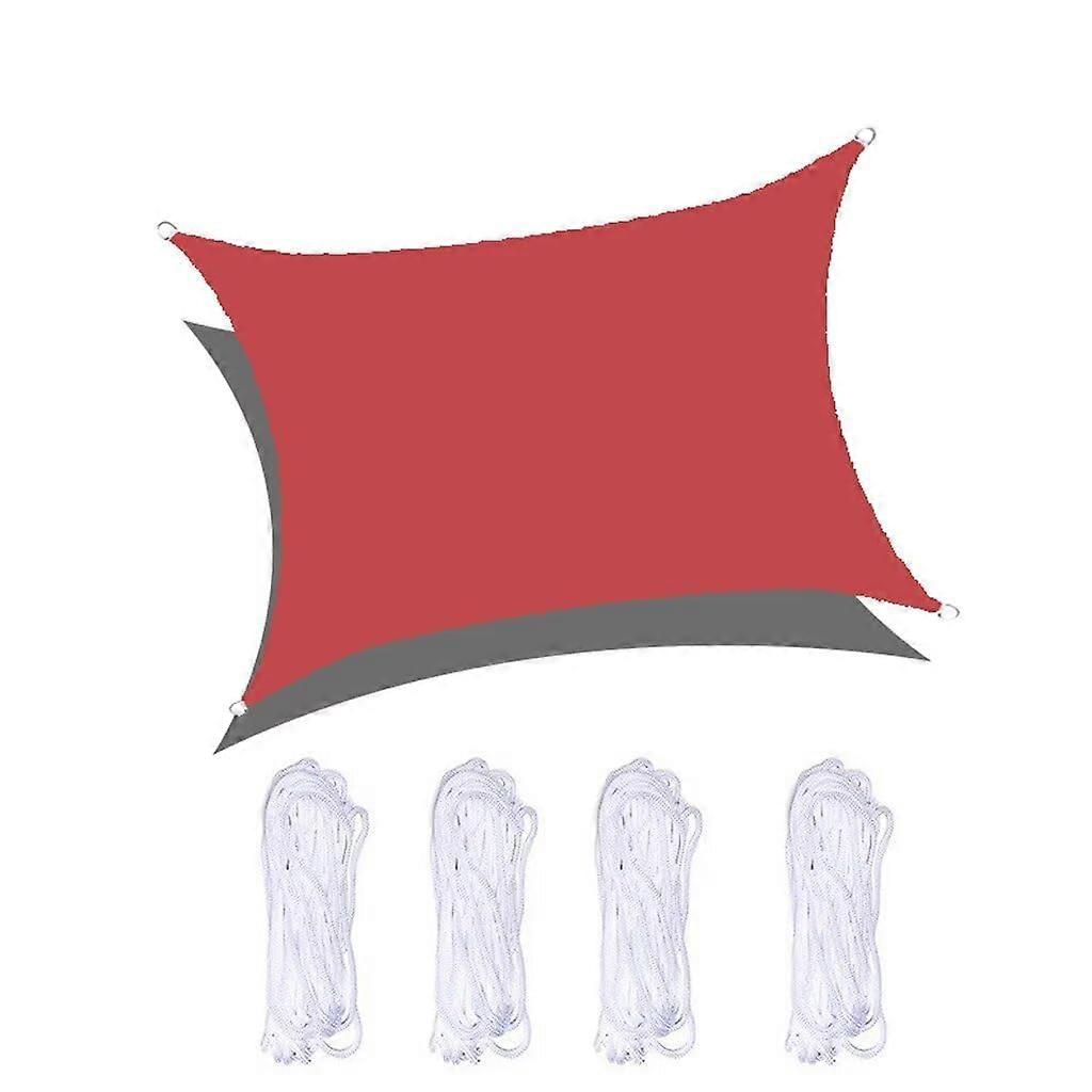 Sun Shade Sail Rectangle 2X5M, with 95% for Garden Pool Beach Outdoor Canopy Sun Protection and Privacy Rust Red 2x5m Ref: 7025