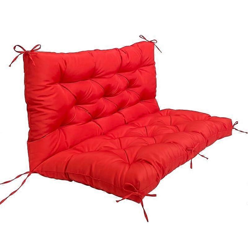 Outdoor Porch Swing Cushion with Backrest Red 47'X40'