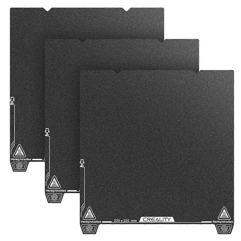 Creality PC Build Plate (3pcs) 235*235mm 3D Printer Flexible Steel Printing Platform High Adhesion Flatness and Easy to Remove Models Compatible with