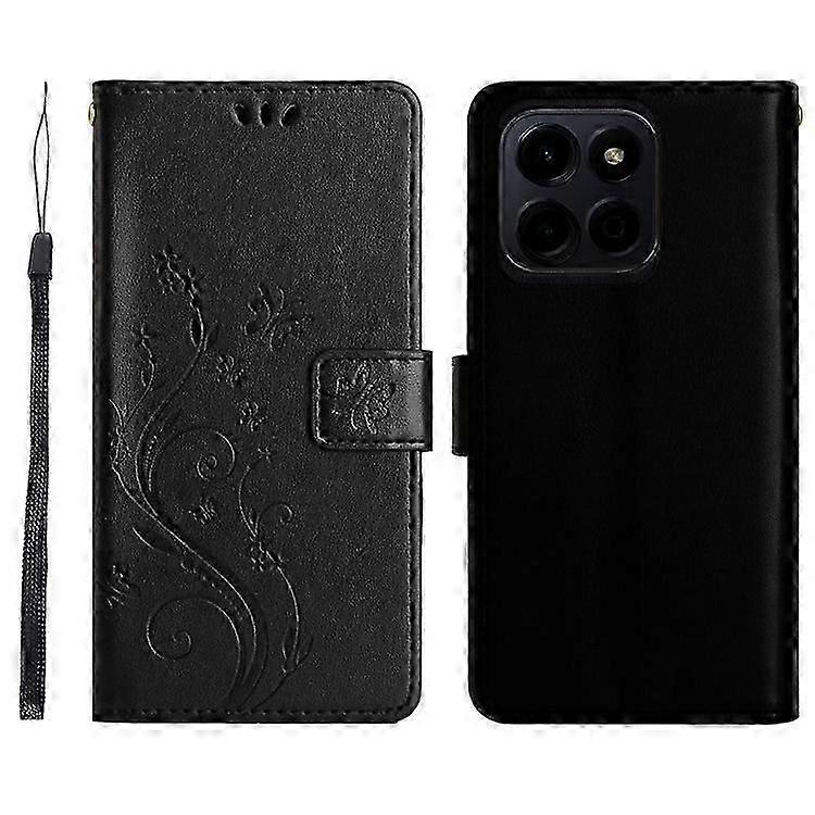 Compatible For Honor 200 Smart 5G Case Pattern Imprint PU Leather Phone Wallet Cover with Strap