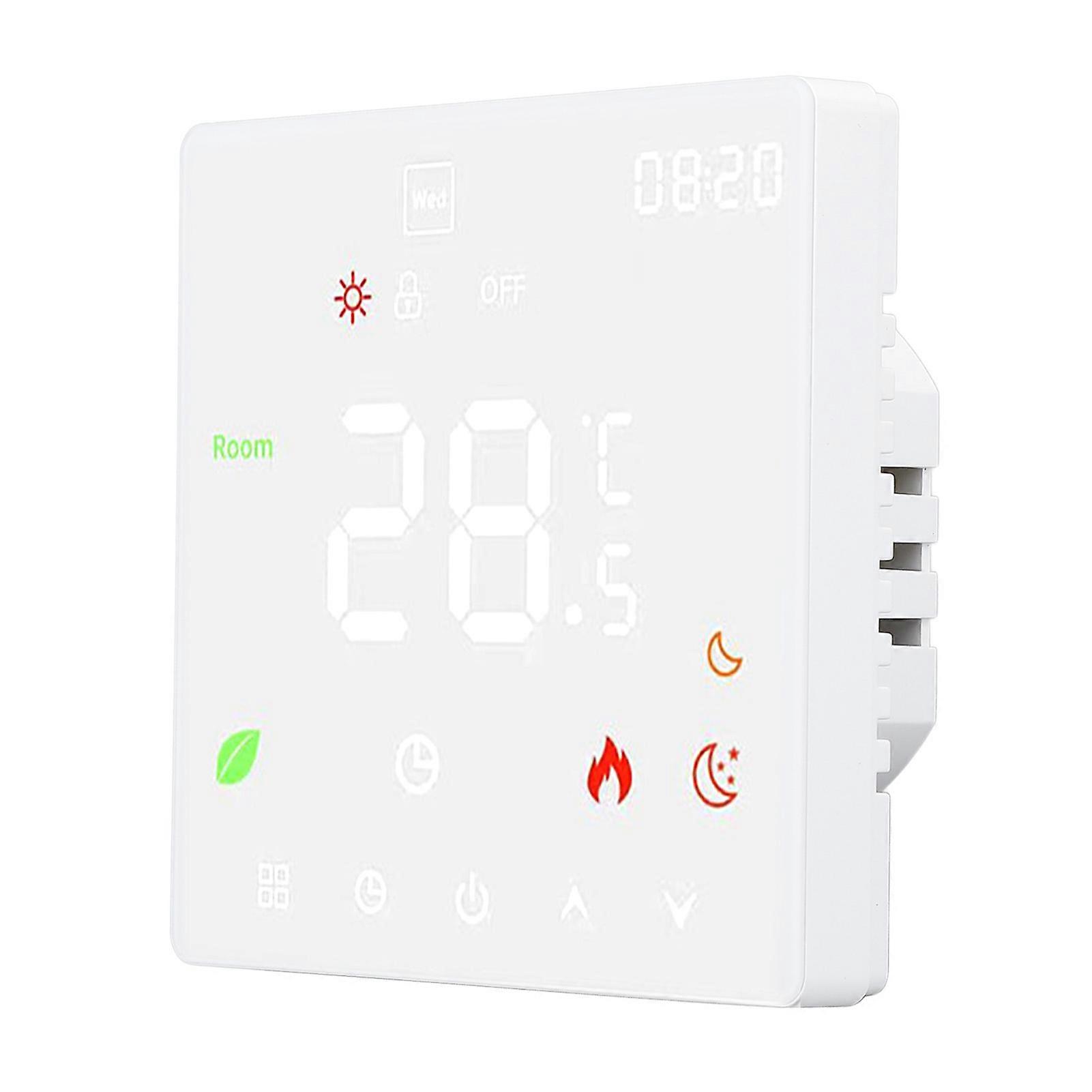 Smart Thermostat Touch Screen Programmable Floor Heating Thermostat for Gas Boiler Water Heater with Constant Temperature Function 90‑240V 