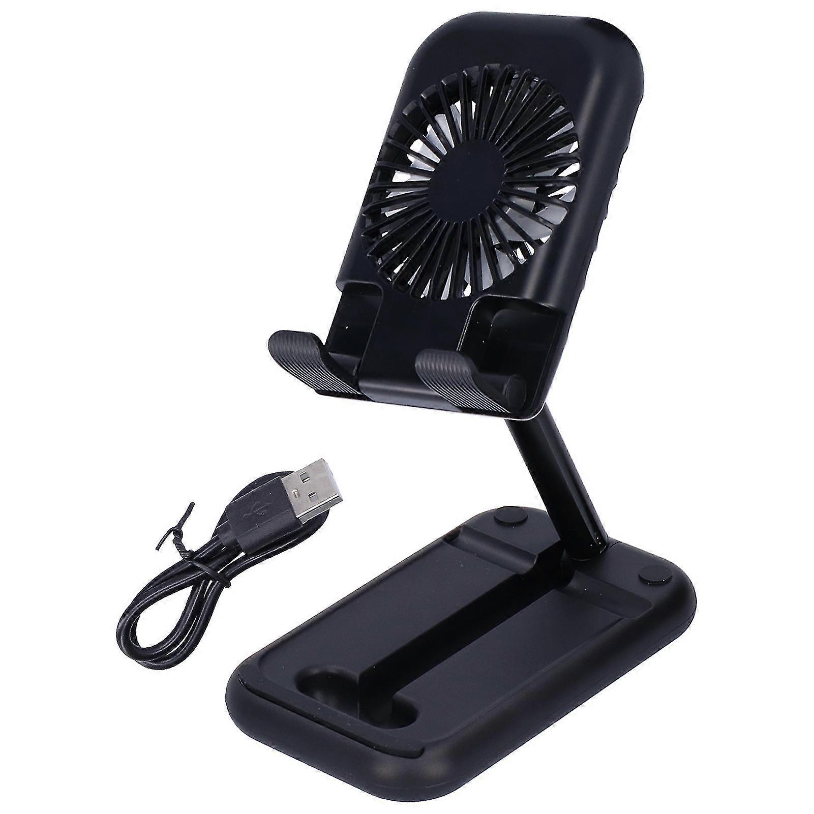 Desktop Tablet Holder with Cooling Fan Foldable Adjustable Mobile Phone Stand Fan 2025