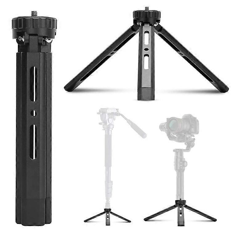 Aluminum Alloy Mini Tripod with 1/4 Thread Hole and 2 Expansion Slots for Camera Smartphone Holder Fill Light Stabilizer