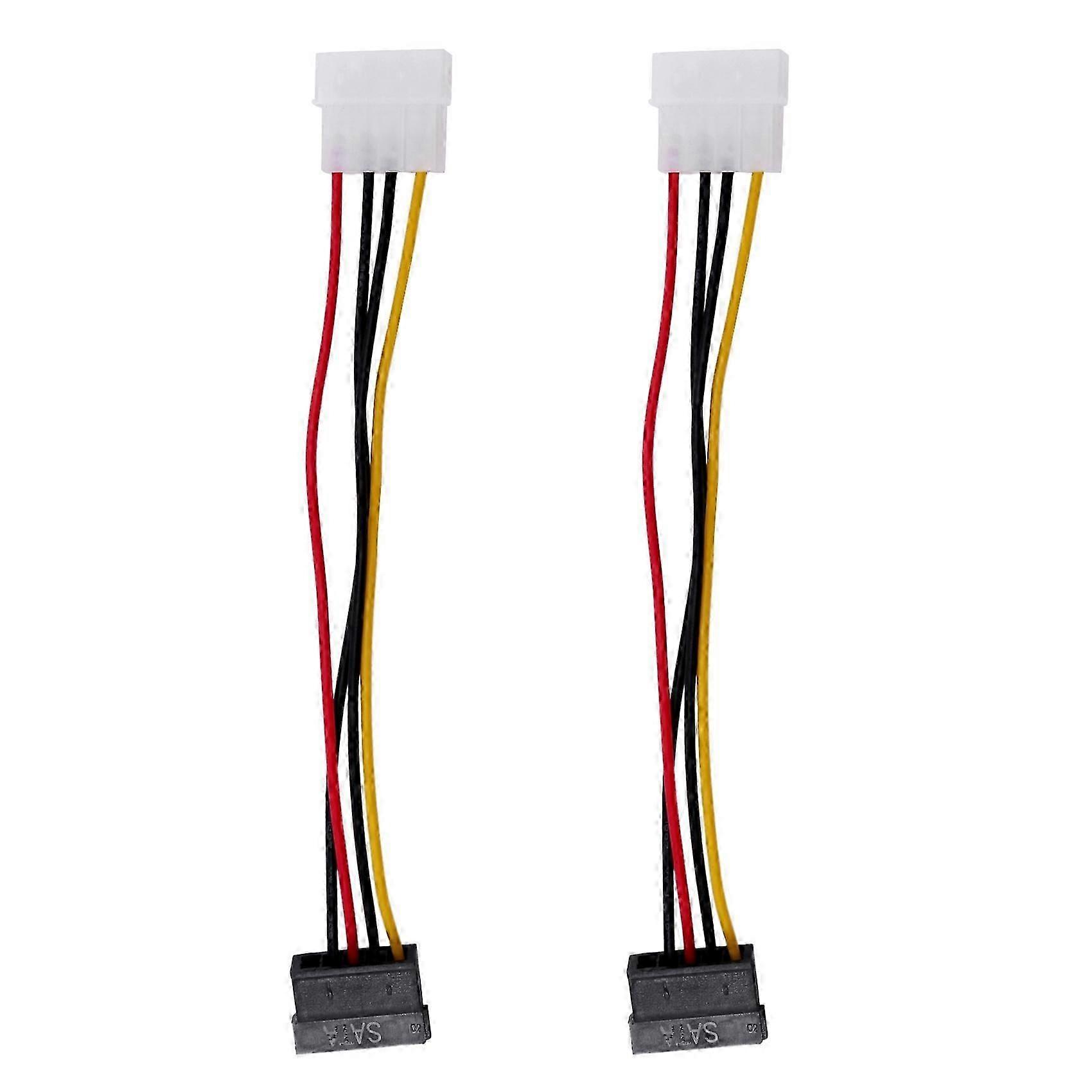 2x SATA napájecí kabel adaptéru samice na Molex samec, 6 palců