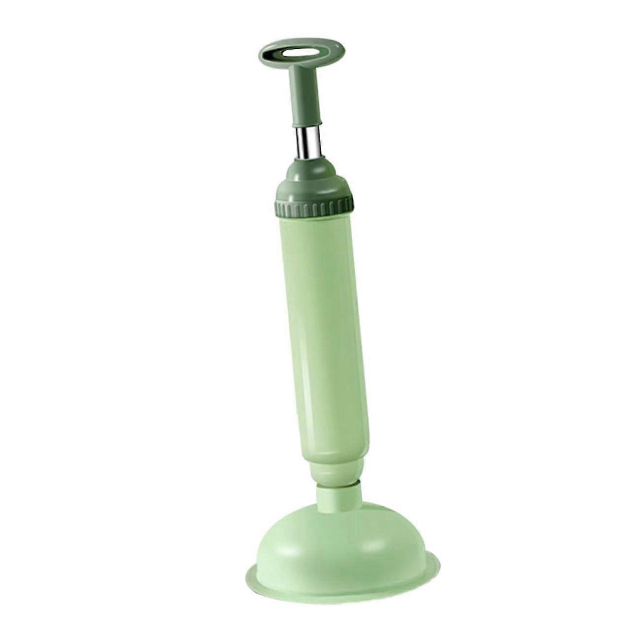 Toilet Cleaner Plunger with Effective Clogging Removal for Bathroom and Drain Use, Durable and Easy to Handle, Green