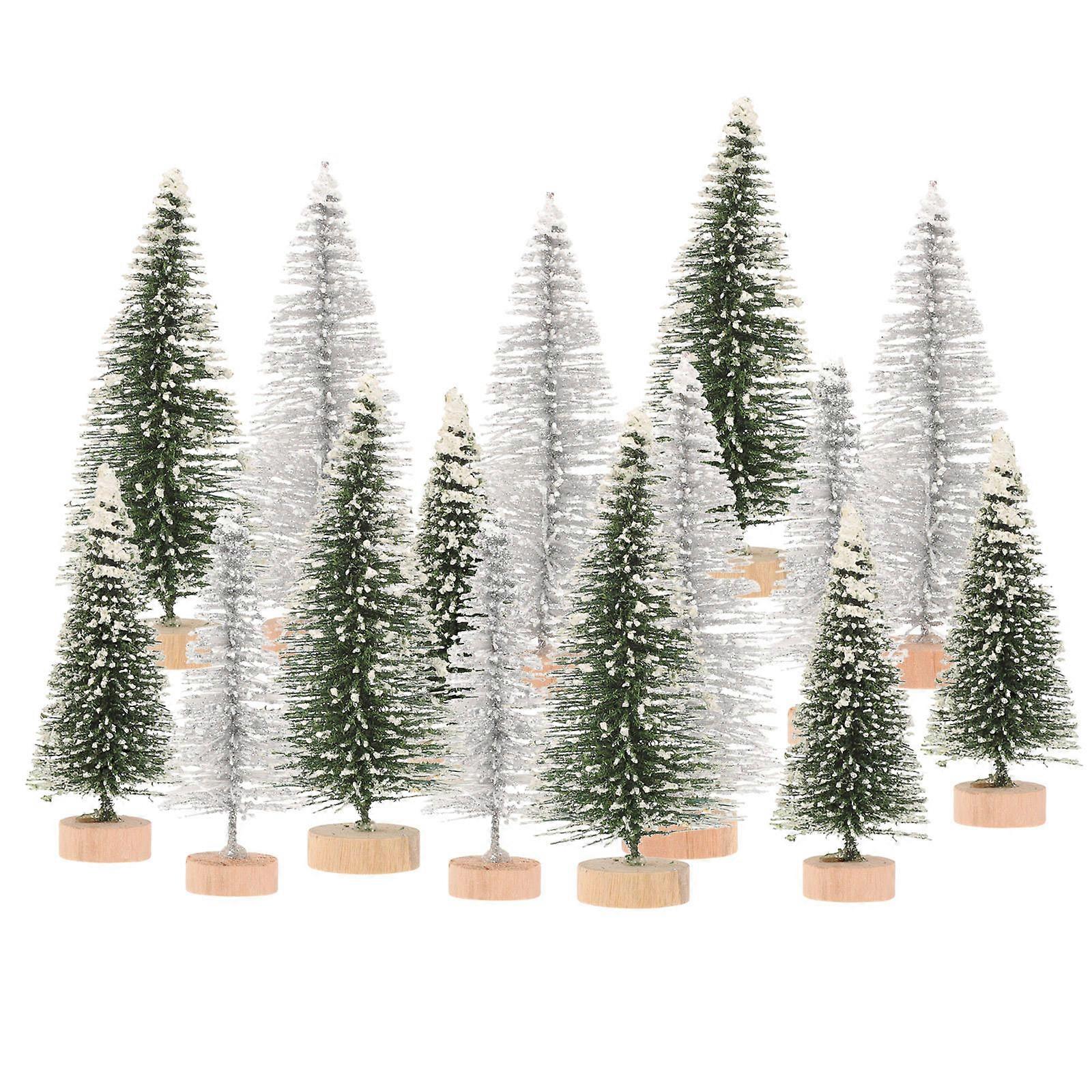 Tiny Trees Miniature Trees Iron Wood Diy Craft 16Pcs