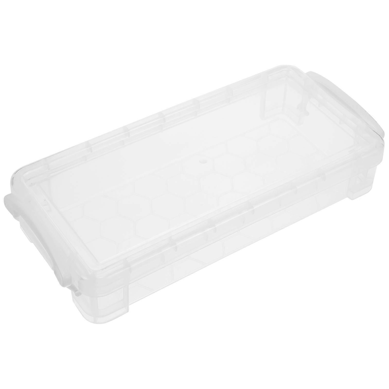 School Pencil Box Pencil Case Storage Holder For Adults Rectangular Shape Multi-functional Design 8.45X3.93X1.57in Carry Pencils Pens Crayons 1Set