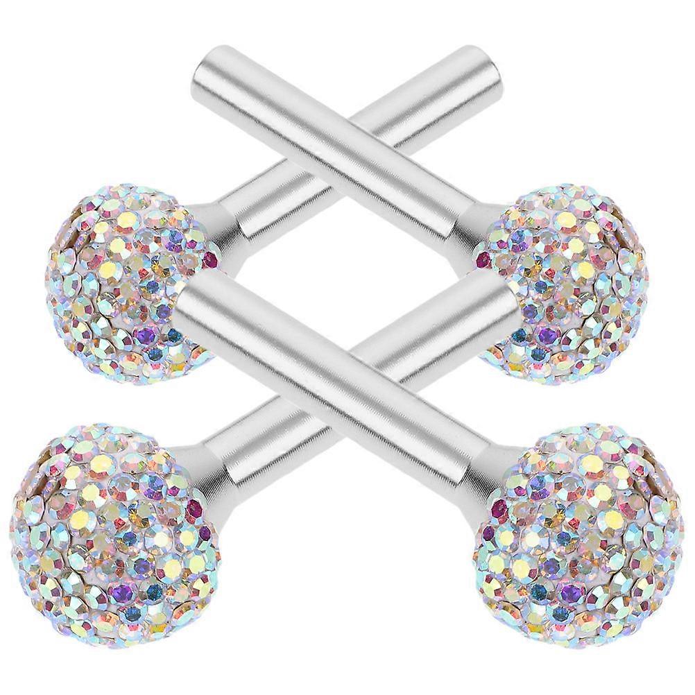 Door Lock Knob Universal Bling Aluminum Alloy Replacement For Car Owners 4Pcs