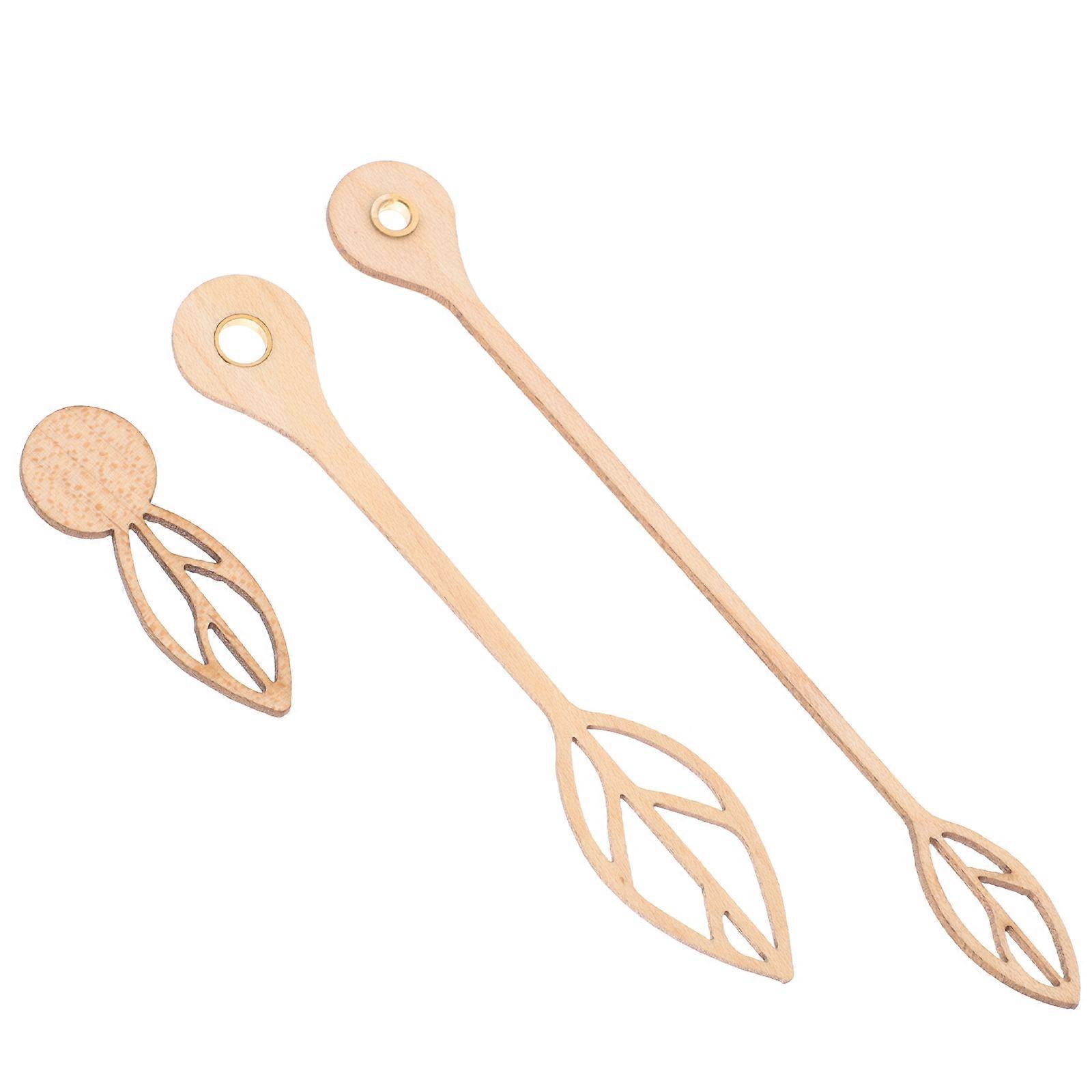 Clock Kits Clock Parts Replacement Hands Beige Color Leaf Shaped For Diy Projects 1 Set