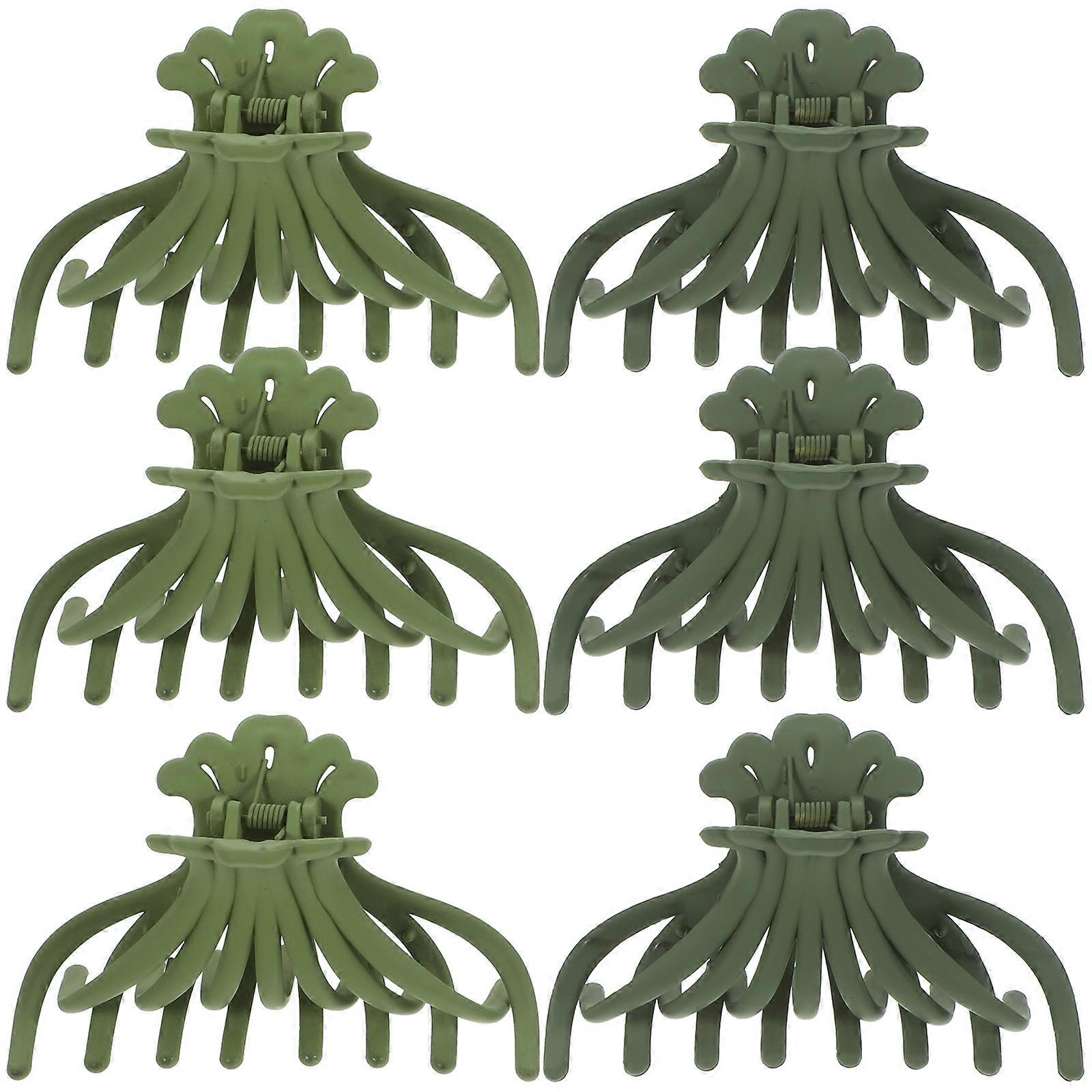 Gradient Claw Clips for Thin Hair Large Hair Clamps for Banquet Ceremony 6Pcs