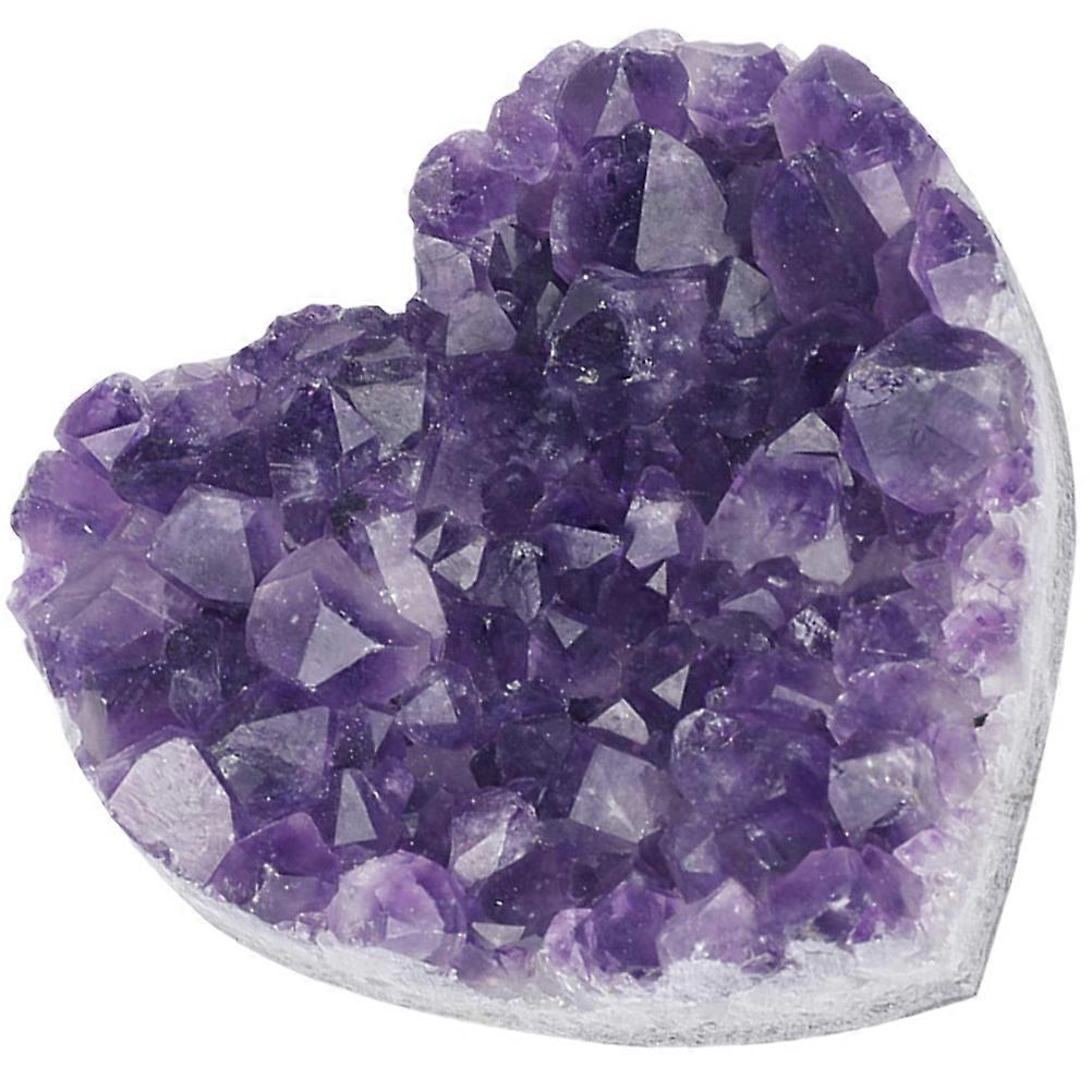 Crystal Ornaments Natural Crystal Stone Decorative Crystal Stone Decoration Table Decor Heart Shape Crystals 1 Set