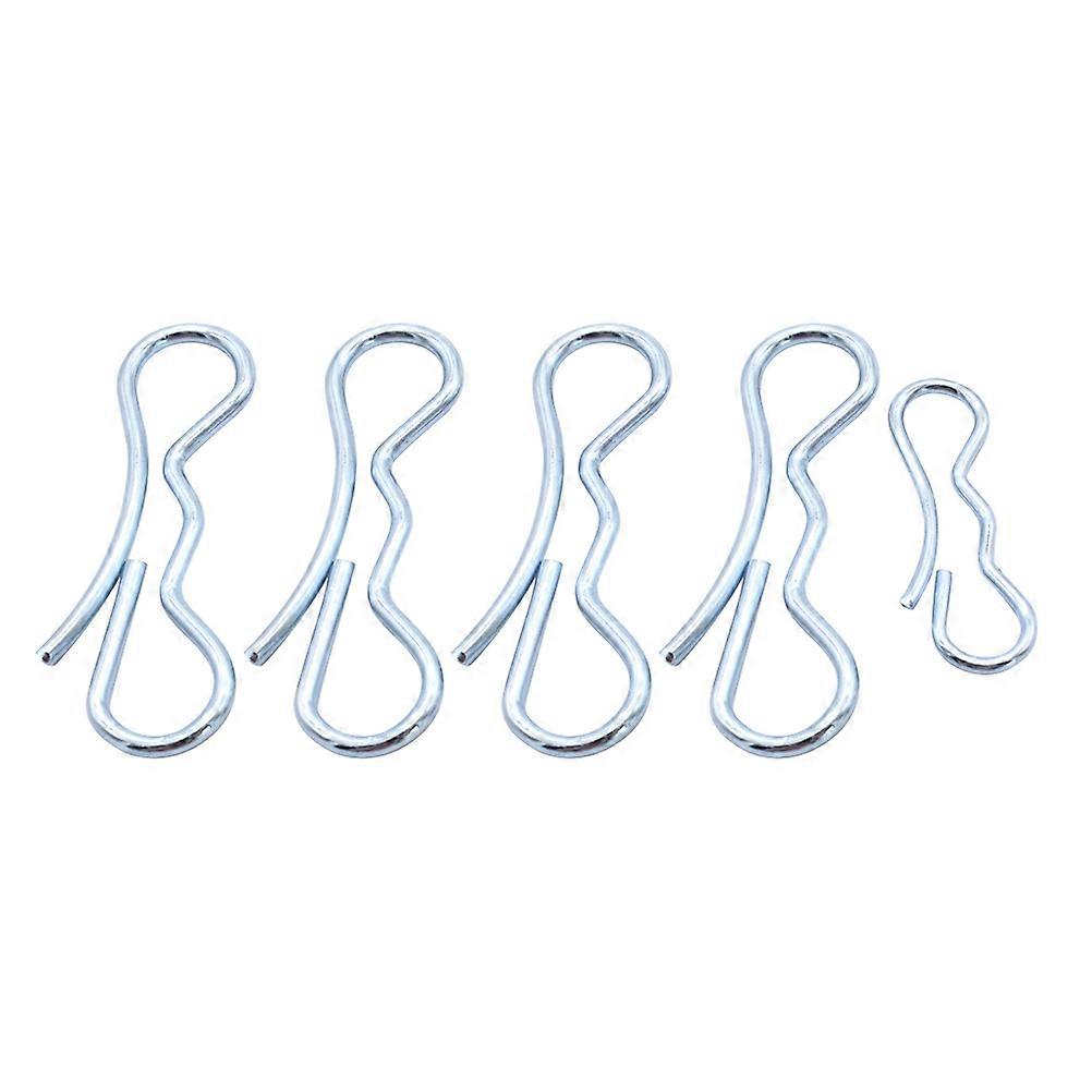 5pcs Durable Cotter Pins Fastener Clips for Secure Locking in Automotive, Machinery, Mowers, and Household Applications Silver