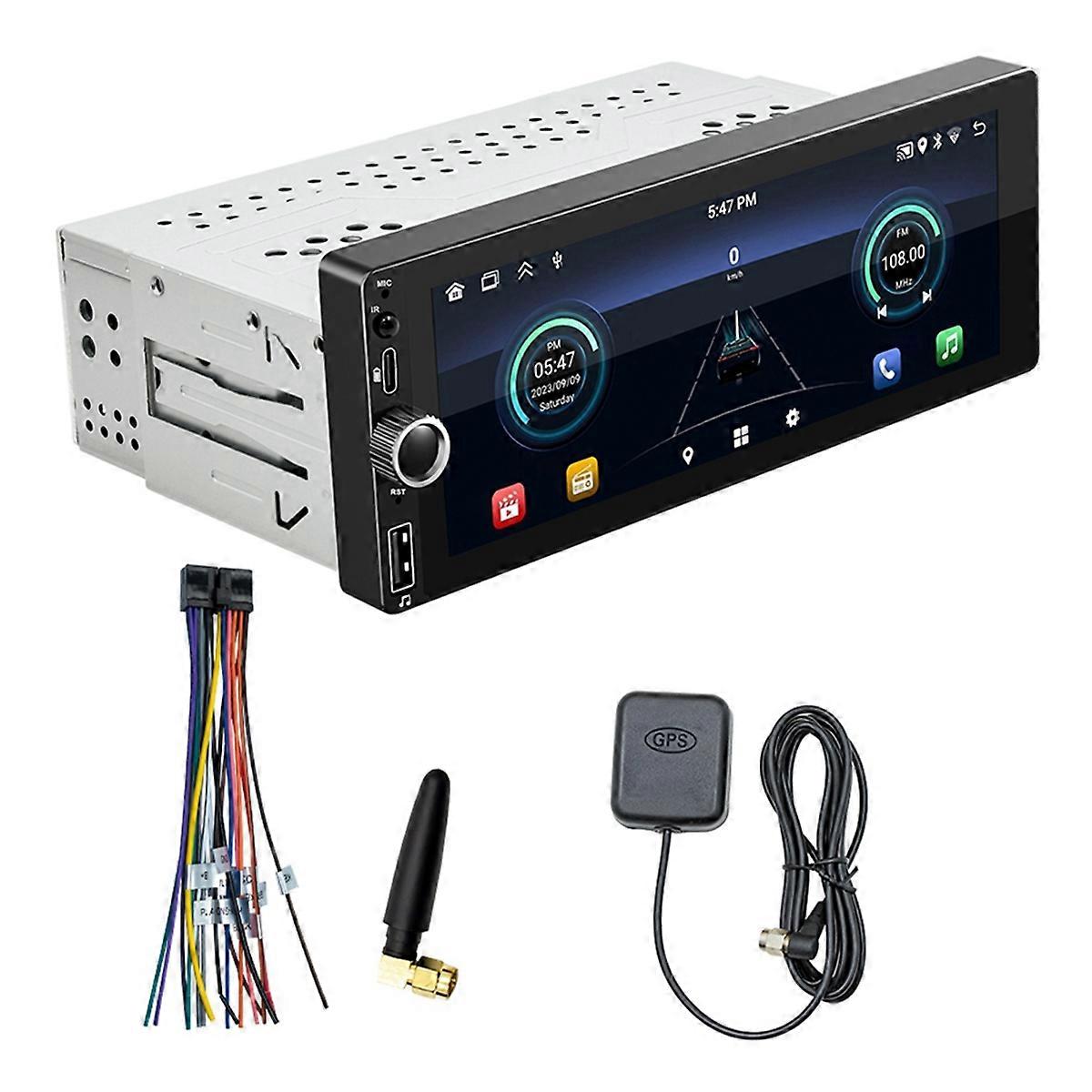 Car 6.86 Inch 1 Din MP5 Player Bluetooth Portable Screen Navigation Display Wireless Carplay Android Auto Player 2+32G