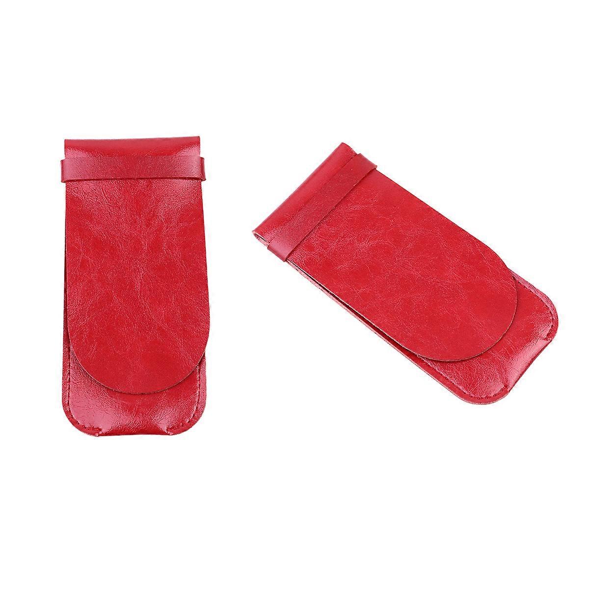 Pen Protective Sleeve Pen Holder for 1Pcs Two Pack Red
