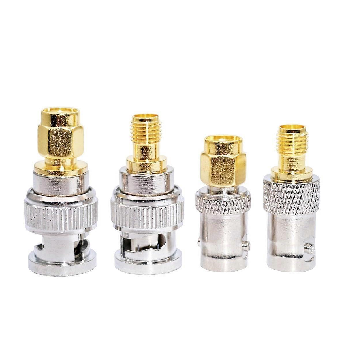 SMA To BNC Adapters Set Of 4, High Frequency Coaxial, SMA Male To BNC, SMA Female To BNC, RF Coaxial Connectors