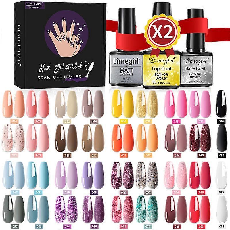 40 color nail art functional self-adhesive set, removable phototherapy film, wash freely sealing layer, frosted sealing layer, bottom glue ZH249-1