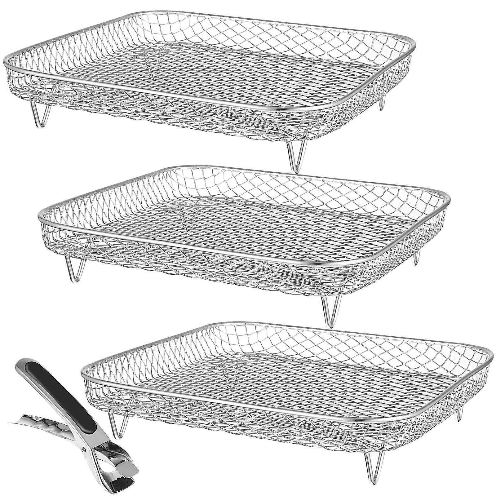 Here's a product description and overview for the **"3pcs Stackable Stainless Steel Air Fryer Racks Dehydrator For Versatile Cooking For Home