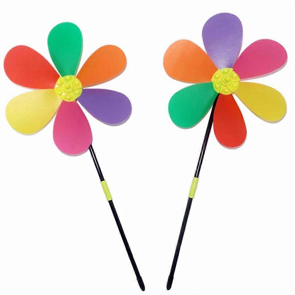 Garden Decorative Windmill Multi-Color in Wind Traditional Square Shape for Indoor Decoration 4Pcs