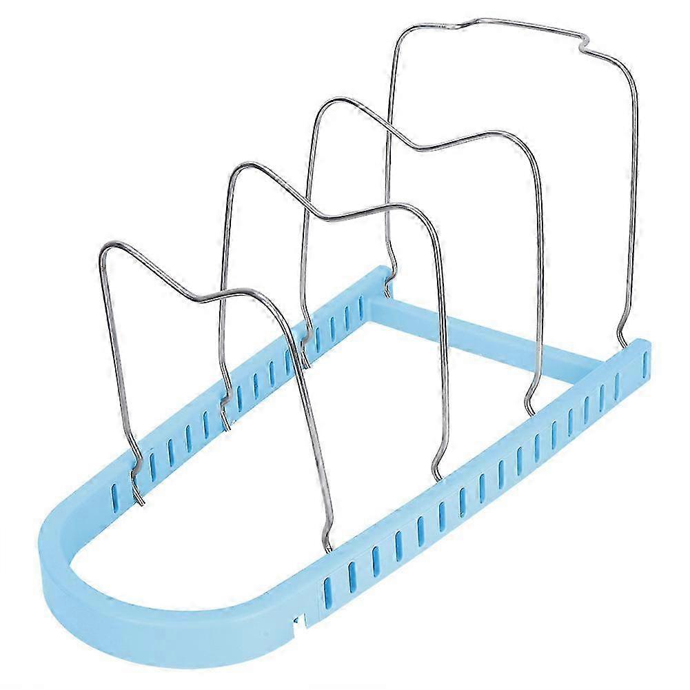 Multi-Purpose Kitchen Storage Shelf for Pots Pans Lids (Blue)