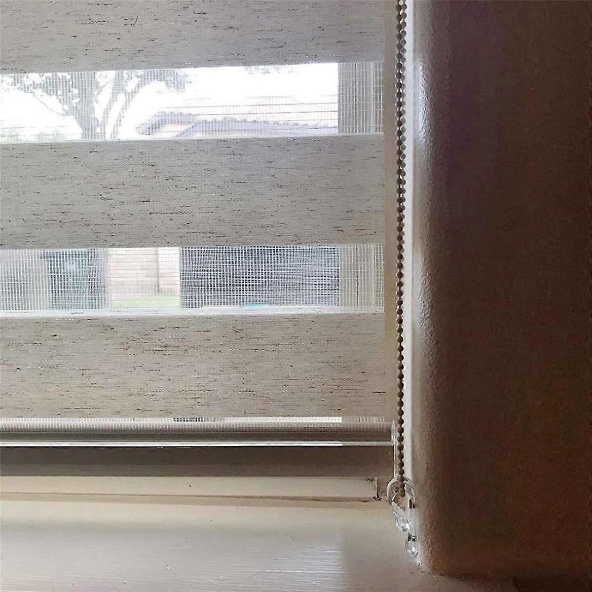 8Pcs Curtain Clear P Clips Hook,Roller Blind Clips Chain Cord Hooks