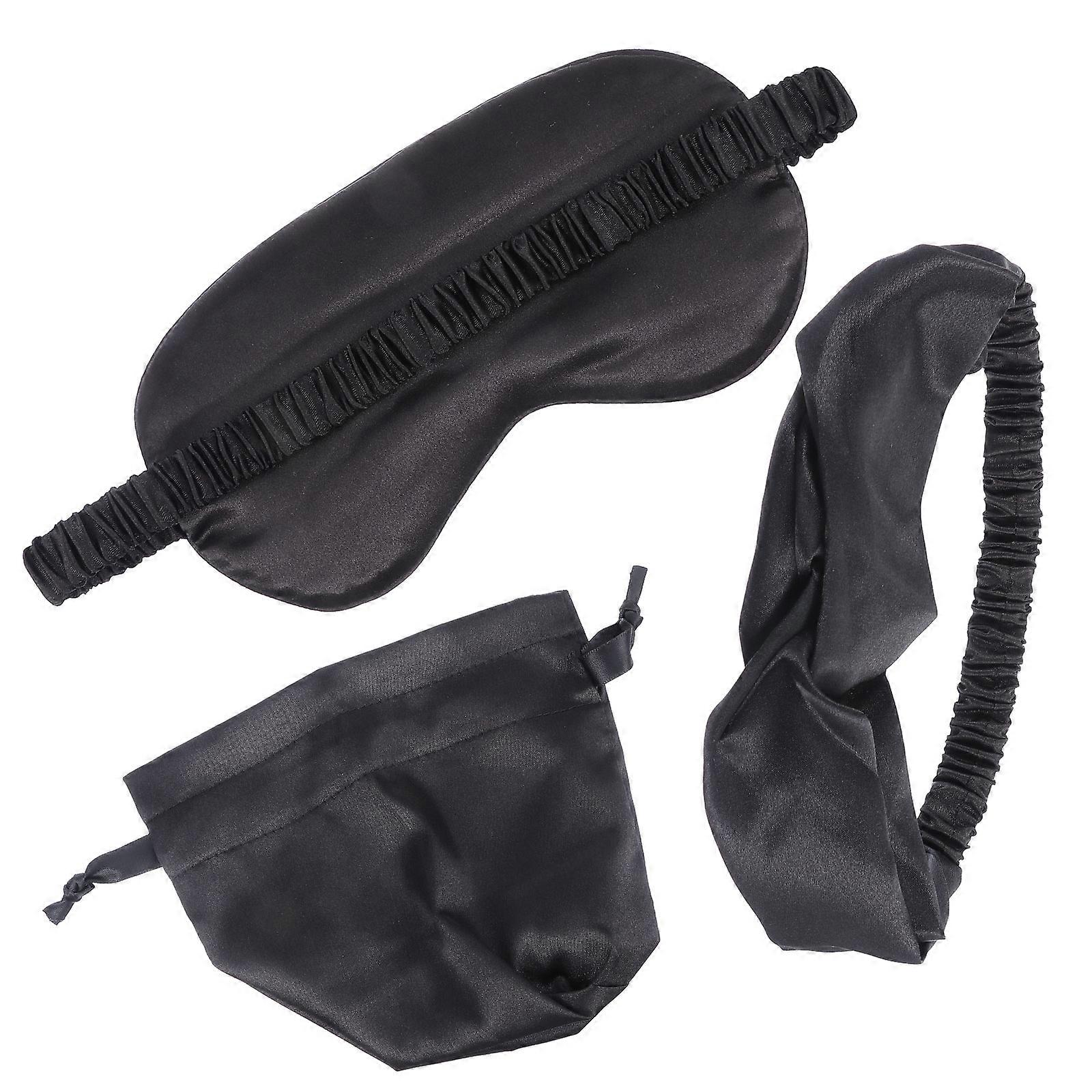 Eye Masks For Sleep Kit Travel-Friendly Compact Design 21x10cm Artificial Silk 3Pcs