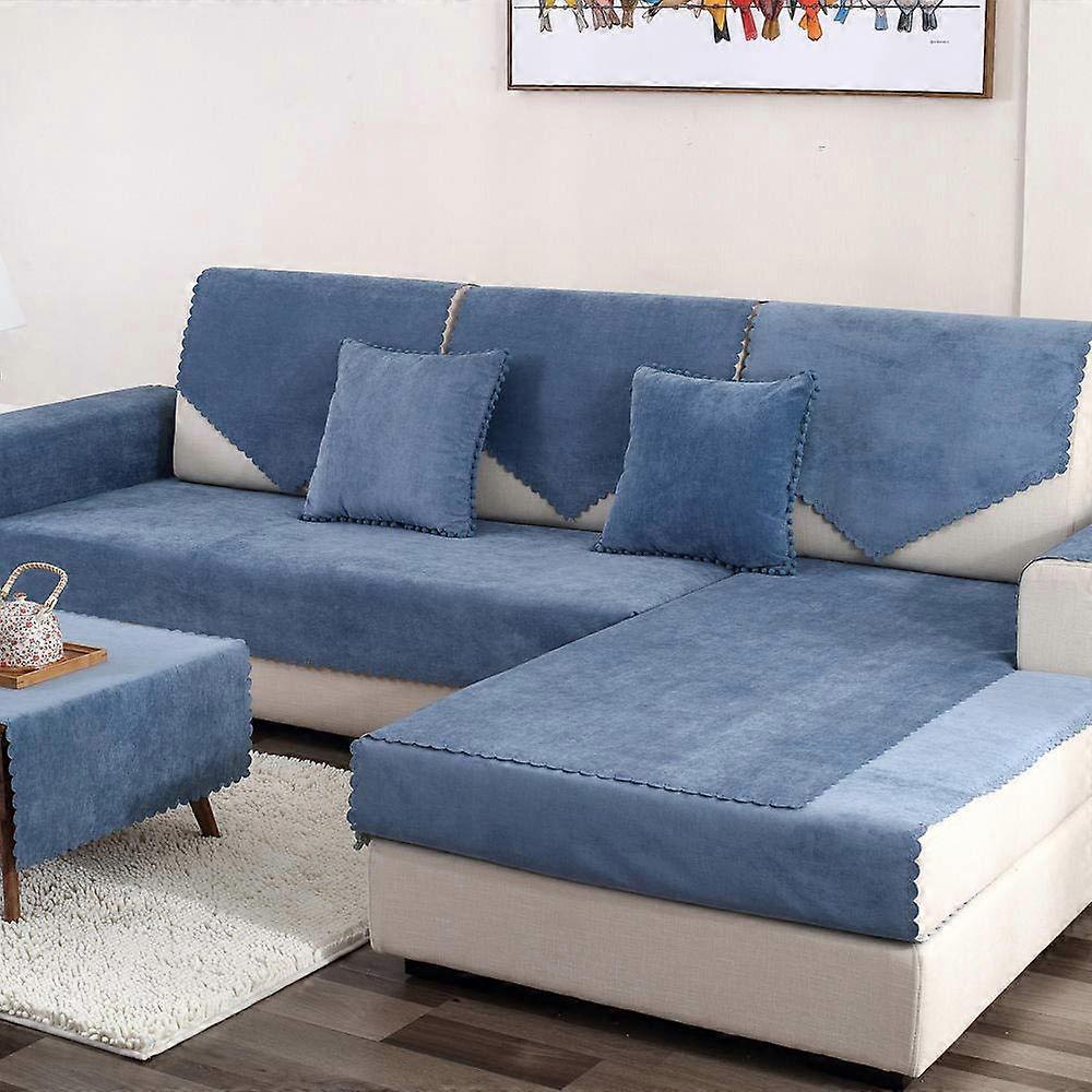 Waterproof sofa cover for pets with nonslip design, breathable, blue