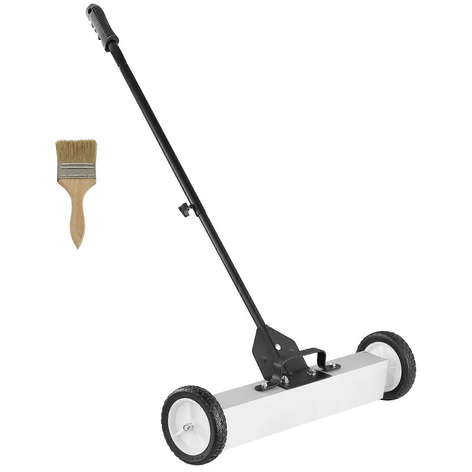 Rolling Magnetic Sweeper with Wheels,50Lbs24-inch, Easy Cleanup of Workshop Garage Yard