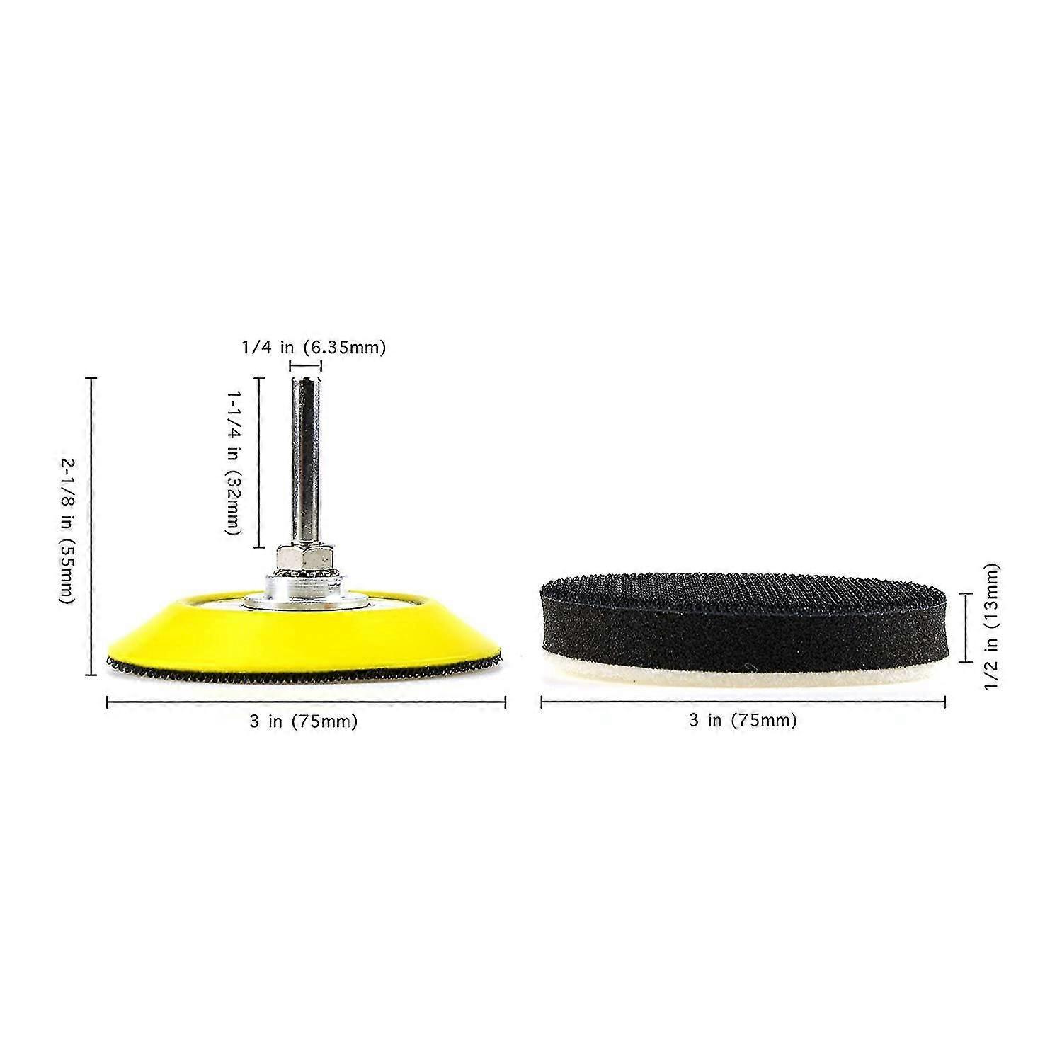 Sanding Disc 100 Pcs, Wet Dry Grinding Sandpaper +Backing Pad