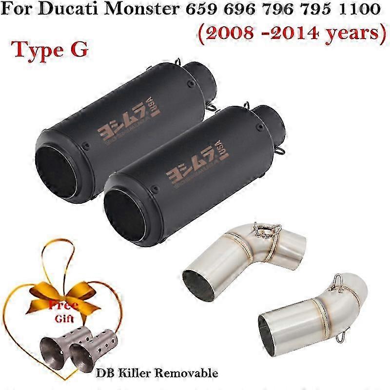 Carbon Fiber Motorcycle Silencer, Link Pipe for Compatible Brand Models 2008-2014, DB Killer